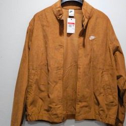 Men's Corduroy Jacket Nike Large Brown New