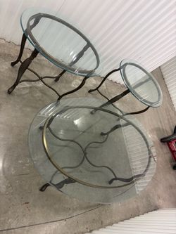 Coffee table with end tables
