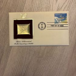 1981 Space Shuttle First Day Cover with Metal Stamp Plate