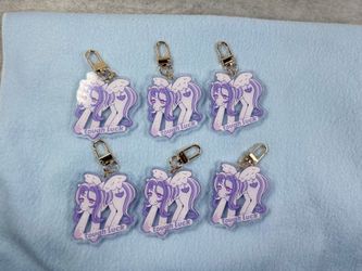 Purple pony keychains