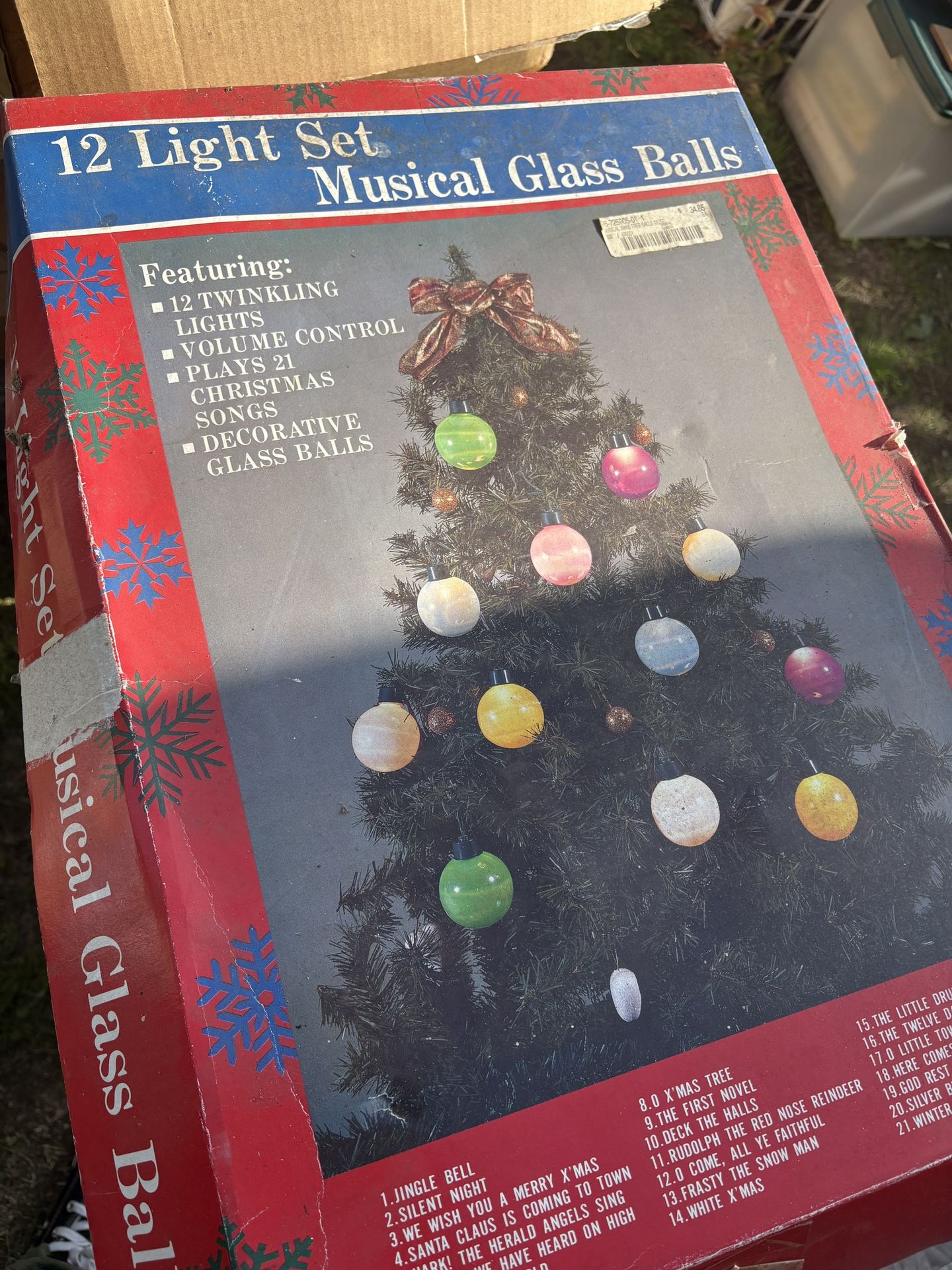 Holiday 12 Light Set Musical Glass Balls