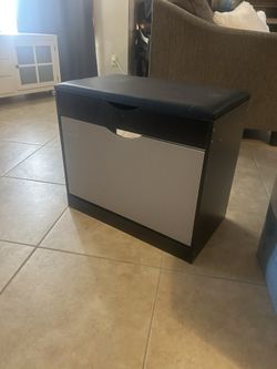 Stool With Magazine Storage 21” High 24” Wide 14” Deep