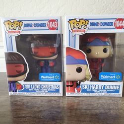 Funko Pop! Movies: #1043 Ski Lloyd Christmas #1044 Ski Harry Dunne (Walmart Exclusives)