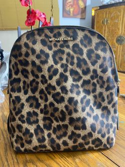 Michael Kors Leopard Print Backpack
