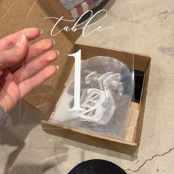 Acrylic Table Number 1-15 