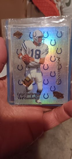 Peyton Manning Rookie Card  Edge Authentic NFL  GameBall rookie card