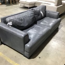 Gray Leather Sofa