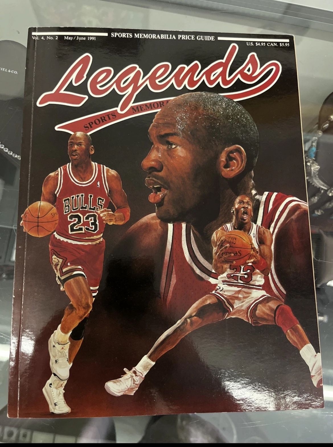 Legends Sports Memorabilia Guide May/June 1991 Michael Jordan W/ Uncut Cards