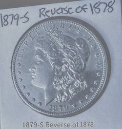 1879-S Morgan Silver Dollar Reverse Of 1878, Uncirculated Details, Breast Feathering, Key Date, Harder-Find In This Condition..