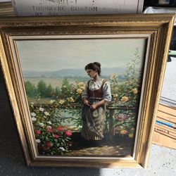 24x32 Women In Flower Field