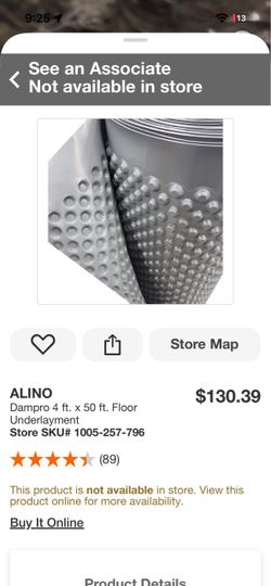 Alino dampro 4 ft x 50 ft floor underkayment