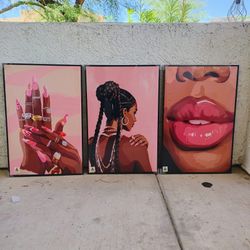 Wall Art ....3 Separate Pictures But They Go Together..New In The Plastic 