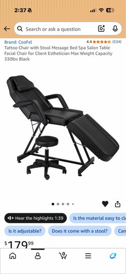 Esthetician or tattoo chair - brand new in box