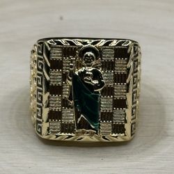 Men's Gold-Filled San Judas Ring - Religious Jewelry