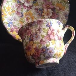Antique Plate & Tea Cups 
