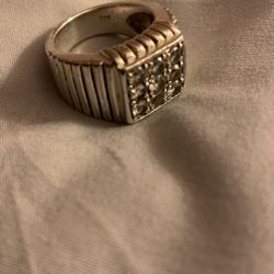 925 Stamped Mens Silver Ring 