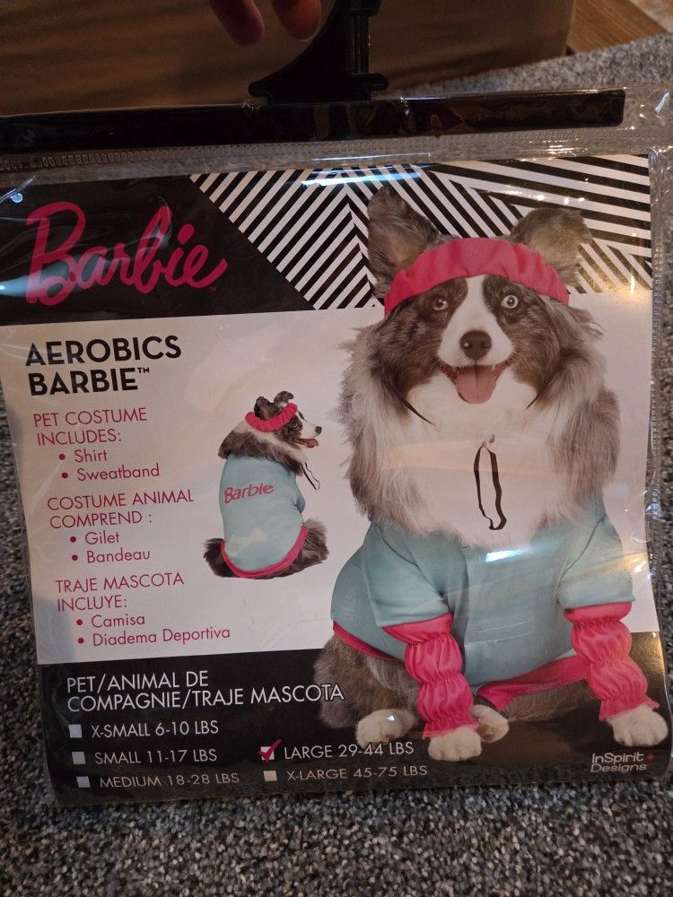 Large Dog Aerobics Barbie Halloween Costume