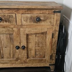 RUSTIC WOOD CABINET 