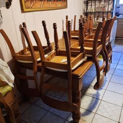 6 Chair Dining Kitchen Table 