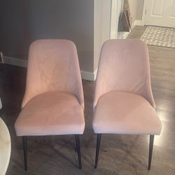 Pink Velvet Chairs 