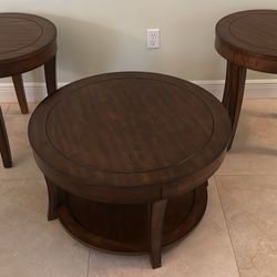 Coffee Table And Matching Side Tables