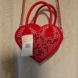 New With Tag Betsey Johnson Crossbody Heart Purse