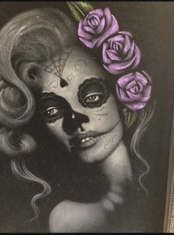 Framed Dia de Los Muertos Art