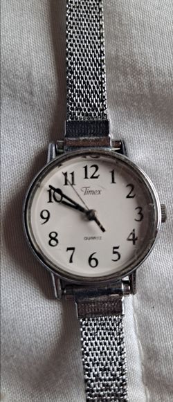 Timex Quartz Watch Silver Mesh Band