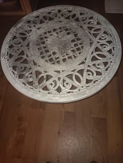 Patio Table Vintage Wrought Cast Iron