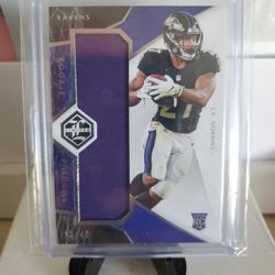 Ravens JK Dobbins Rookie Jersey Card