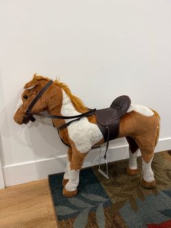 Interactive Plush Ride-On Horse with Sounds