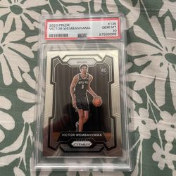 Victor Wembanyama 2023-24 Panini Prizm RC Spurs #136 GEM MINT PSA 10