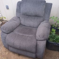 Gray Fabric Recliner Chair