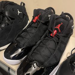 Black And Red Jordan 6 Ring Size 9.5 Men $60.00