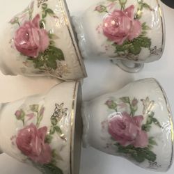 China Set, (4) Flower Cups 