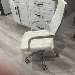 White Chair On Wheels 