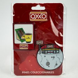 OXXO Tienda Mexico Store Exclusive Collectible Pair of Pins Snacks & Store Moon