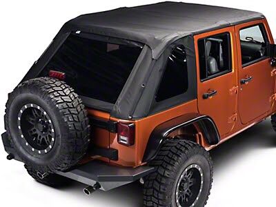 Lightly Used Rampage Frameless Jeep JKU TrailTop Soft Top Roof
