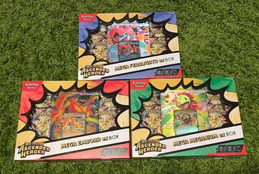 Pokémon Ascended Heroes Mega ex 3 Box Set! Sealed!