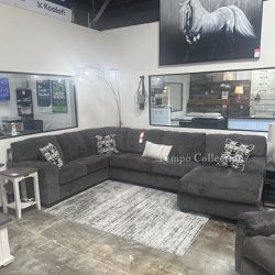 Extra Large Sectional, Delivery Available, Smoke Color, SKU#1080703R
