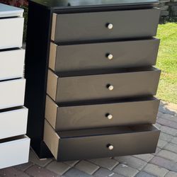 All New Gray Chest 5 Drawer