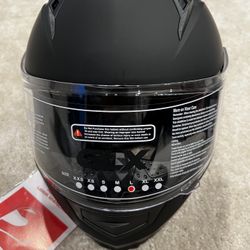 Motorcycle Helmet Black With Tinted Visor Size L New Dot 