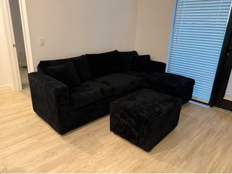 Brand new Corduroy Sectionals with free ottoman