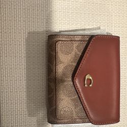 Restored Wyn Small Wallet In Colorblock Signature Canvas