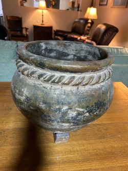 Large Unglazed Ceramic Indoor Pot