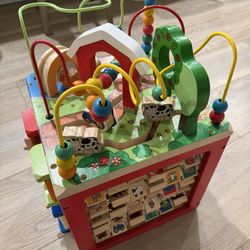 Baby wooden Activity Cube