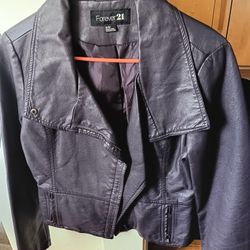 Forever 21 Faux Purple Leather Jacket