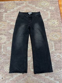 washed out black jeans