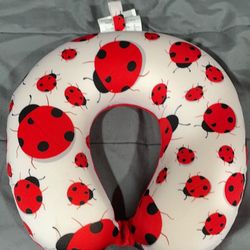 Ladybug Print Travel Pillow 