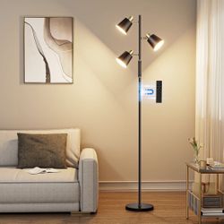 LED Tree Floor Lamp with Remote Touch Control 4 Color Temperature, Super Bright